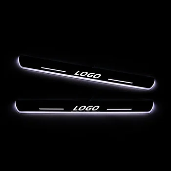 

For Nissan Skyline R32 R33 R34 R35 Acrylic Moving LED Welcome Pedal Car Scuff Plate Pedal Door Sill Pathway Light