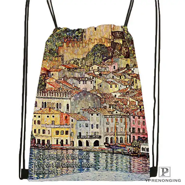 Drawstring Backpack Custom gustav_klimt_@ 1 походная сумка на шнурке милый рюкзак для детей(черная спинка) 31x40 см#2018612-01-(5 - Цвет: Drawstring Backpack