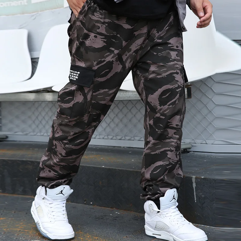camouflage Камуфляжные брюки карго 8XL джоггеры Militar мужские брюки хип-хоп Армейский Камуфляж Spodnie Meskie мужские хлопковые спортивные штаны 6XL Kargo Ropa - Цвет: camouflage