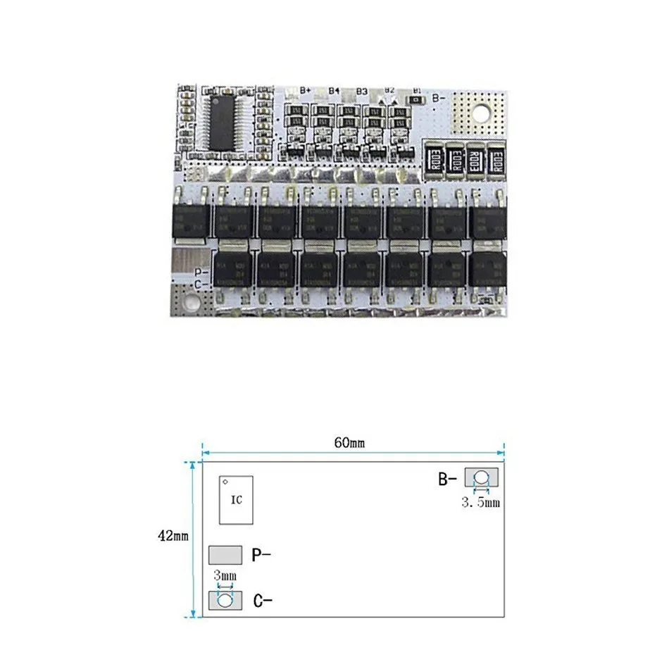 21V 100A 5s BMS Li-Ion LMO Ternary литиевая батарея Защитная плата