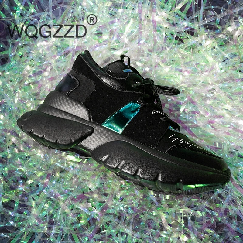 Zapatos de mujer; кроссовки на платформе; женская повседневная обувь из коровьей кожи; Разноцветные Женские кроссовки basket femme