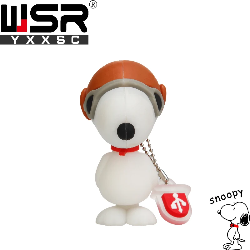 Мультфильм Snoopy usb 2,0 флеш-накопитель 32 Гб 64 Гб 128 ГБ маленькие глаза собака высокоскоростной usb ключ 4 ГБ 8 ГБ 16 ГБ милый подарок на день детей