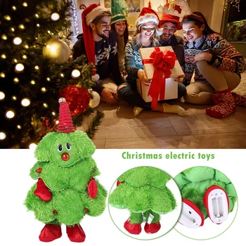 

Party Home Decoration Supplies Gift Christmas Ornaments Electric Christmas Tree Plush Singing Dancing Music Play Toy