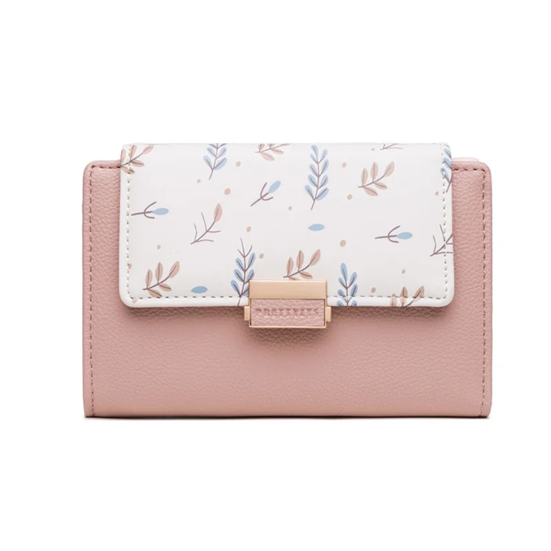 Роскошный бренд Hasp кожаный кошелек женский кошелек, бумажник для кредитных карт держатель женский кошелек, клатч сумка для денег - Цвет: pink