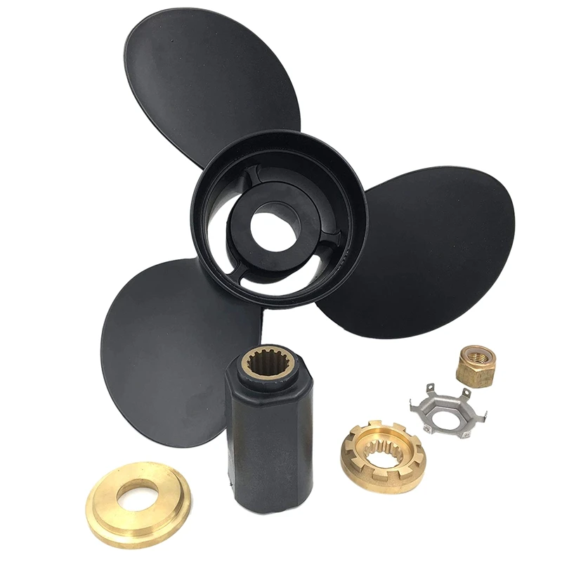 

Outboard Propeller Aluminum Propeller for Mercury Mariner 14 1/4X21 25-70 Hp Black 48-832832A45 Boat Propeller