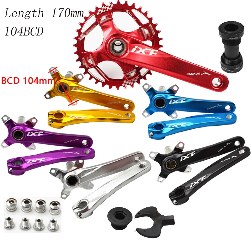 Велосипедный кривошипный набор 104 BCD CNC Untralight Crank MTB/дорожный велосипедный шатун с BB кривошипно для велосипедных аксессуаров части велосипед... Велосипедный кривошипный набор 104 BCD CNC Untralight Crank MTB/дорожный велосипедный шатун с BB кривошипно для велосипедных аксессуаров части велосипед...