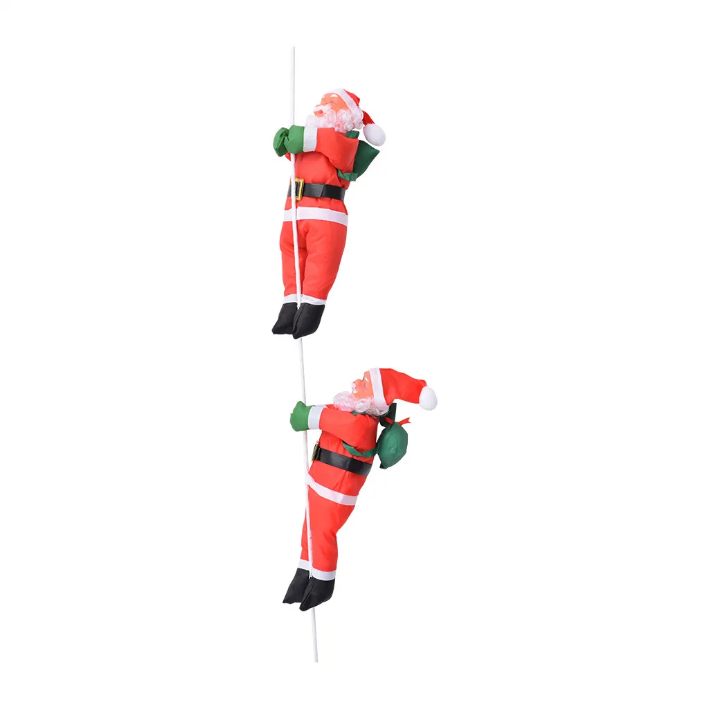 B 40 см Рождественская тканевая кукольная подвеска Рождественский Санта Клаус скалолазание на веревочной лесенке Рождественская елка висячие украшения вечерние navidad - Цвет: B