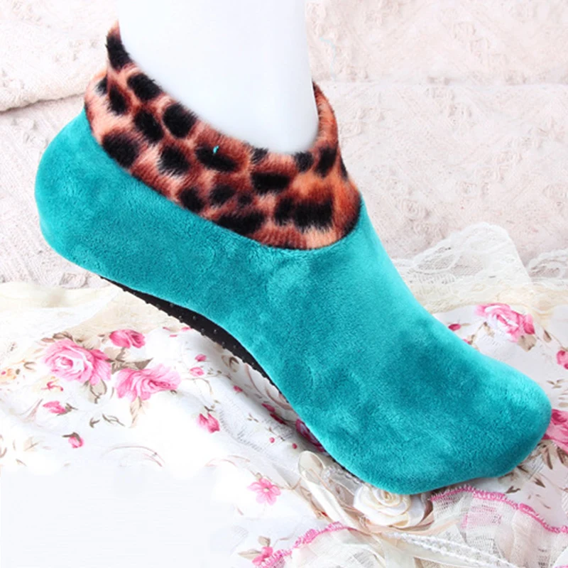 Sky Socks Женские двухсторонние бархатные Calcetines Invierno мягкие Нескользящие резиновые носки теплые зимние домашние носки-тапочки Calcetines Invierno - Цвет: Sky Socks