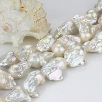 

Genuine Natural 18-20*20-28mm big size genuine irregular baroqu baroque pearl strands loose beads women lady jewelry DIY