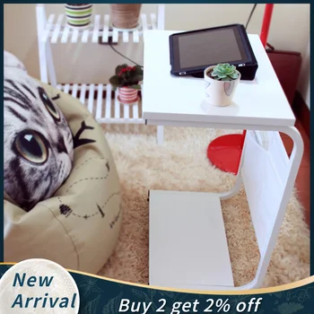 

Removable Small Simple Coffee Table Computer Desks Lazy Coffee Tables White/Black/Red Living Room Desk 18*13inch Escritorio