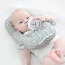 

Baby Nursing Pillow Cushion Pure Color Baby Self Feeding Pillow Detachable Bottle Support Multi-function Infant Head Protect Pad