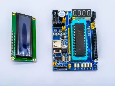 Золотой 51 SCM макетная доска обучающая доска/доска для экспериментов AVR минимальная система STC89C52RC смарт-доска для автомобиля - Цвет: Золотой