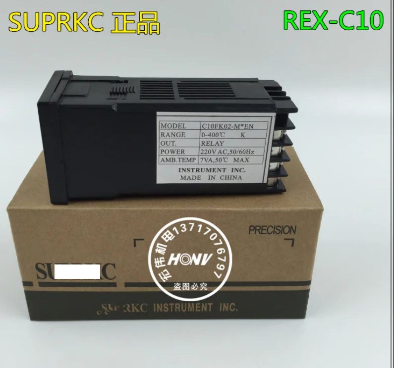 Регулятор температуры REX-C10 трехзначный дисплей REX-C10FK02-M * EN термостат желтый реле |