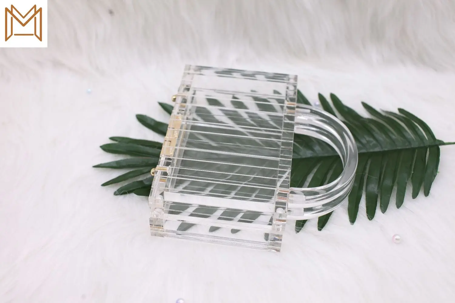 

2019 Transparent Portable Second Gram Force Bag Concise Dinner Package Hand Package Woman