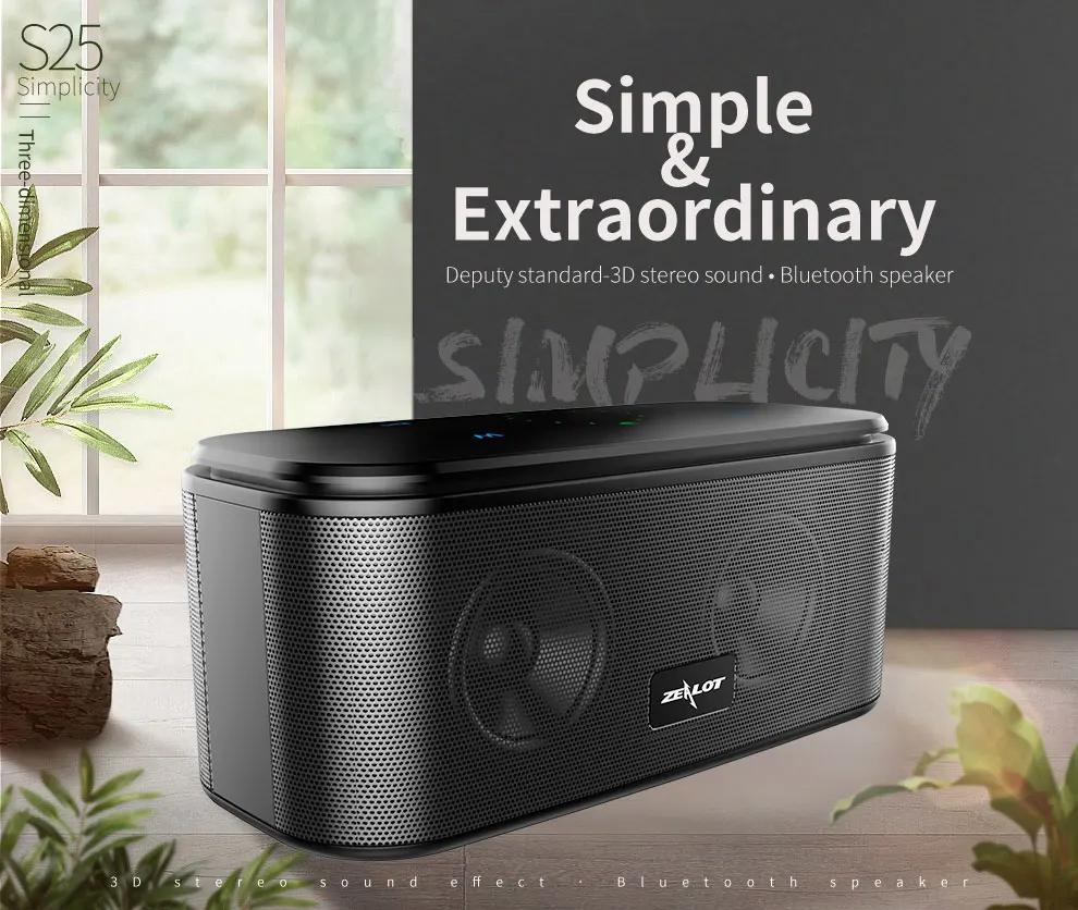 

S25 Bluetooth speaker sound bar with IPX6 portable deep woofer, waterproof, suitable for mobile phones, computers, tablets and