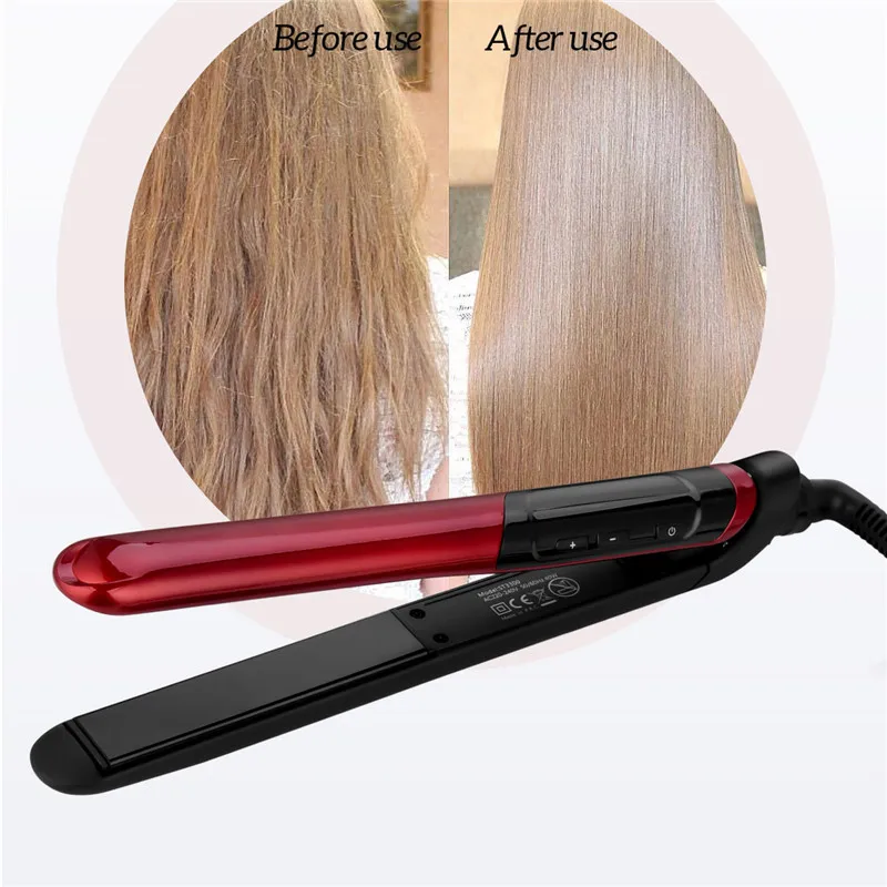 CkeyiN 2 в 1 выпрямитель для волос и бигуди 3D утюжок для волос с цифровым дисплеем Waver палочка ролик 220 В плоский утюжок для выпрямления волос 49