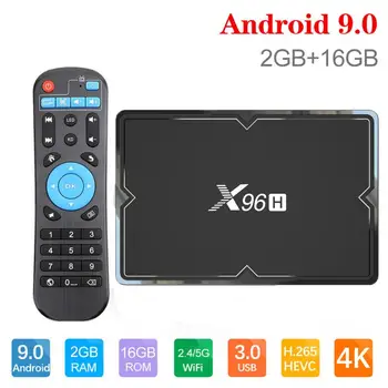 

X96H Android 9.0 TV Box 4GB 64GB H603 Quad core 6K 2.4G 5G Dual Wifi BT4.1 Google Player Youtube Set top box X96 H 4GB 32GB TX6