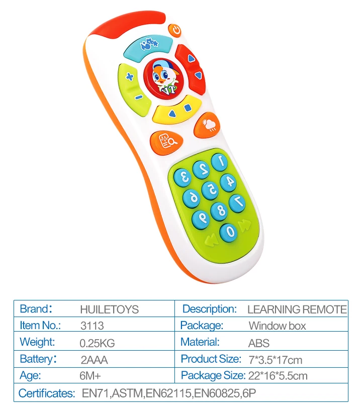 HOLA 3113 обучающий пульт дистанционного управления для малышей, музыка и светильник, электронные обучающие и обучающие игрушки, Эксклюзивный онлайн