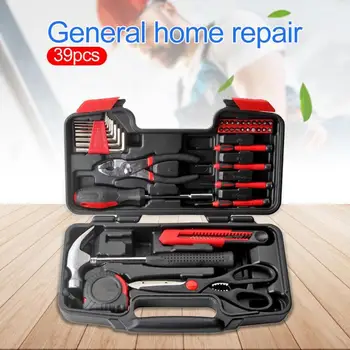 

39pcs Manual Hardware Tool Kit Wrench Screwdriver Knife Pliers Excellent Seiko BS and 45 Carbon Steel Repair Tool Set for home