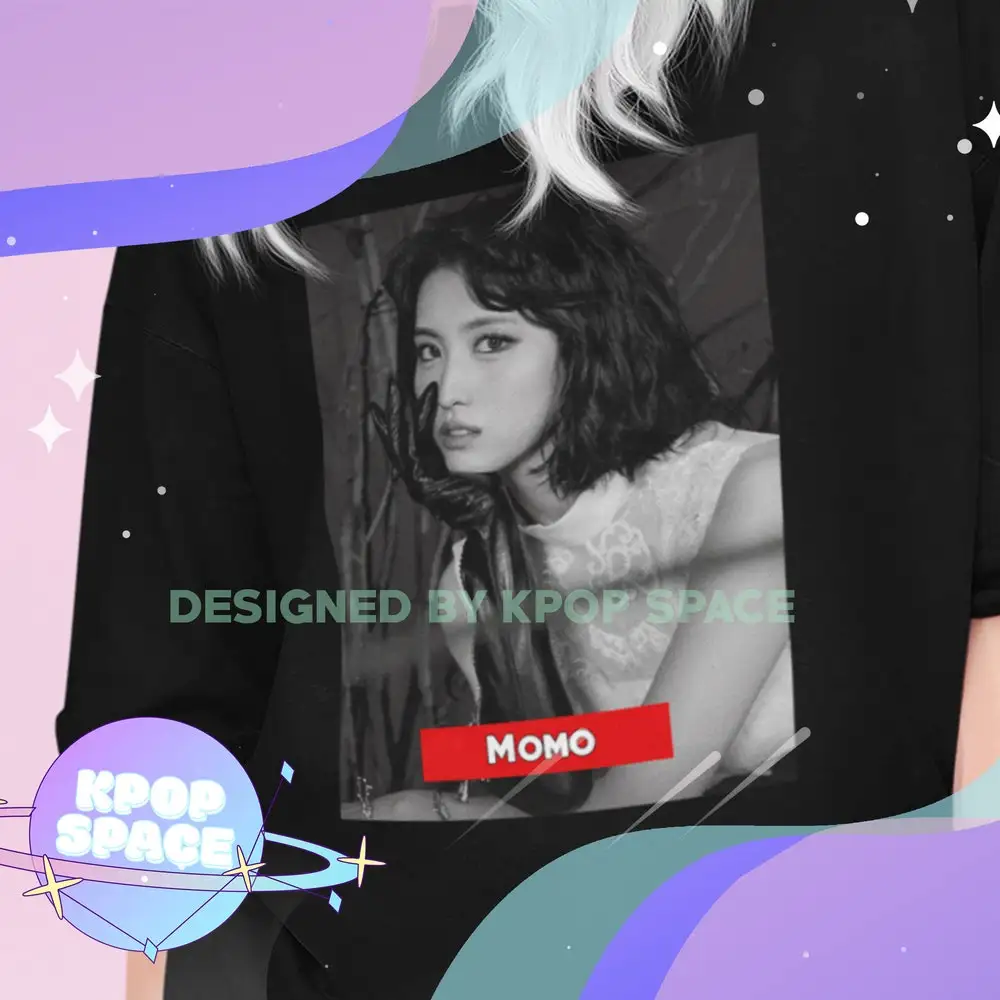 Футболка дважды Момо KPOP Merch Sharon Myoi унисекс футболка (3) | Мужская одежда