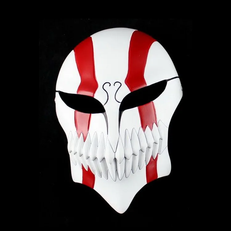 Японское аниме BLEACH Death Kurosaki Ichigo полуполное лицо Смола сокровище Набор масок Маскарад косплей костюм реквизит - Цвет: New Version-red