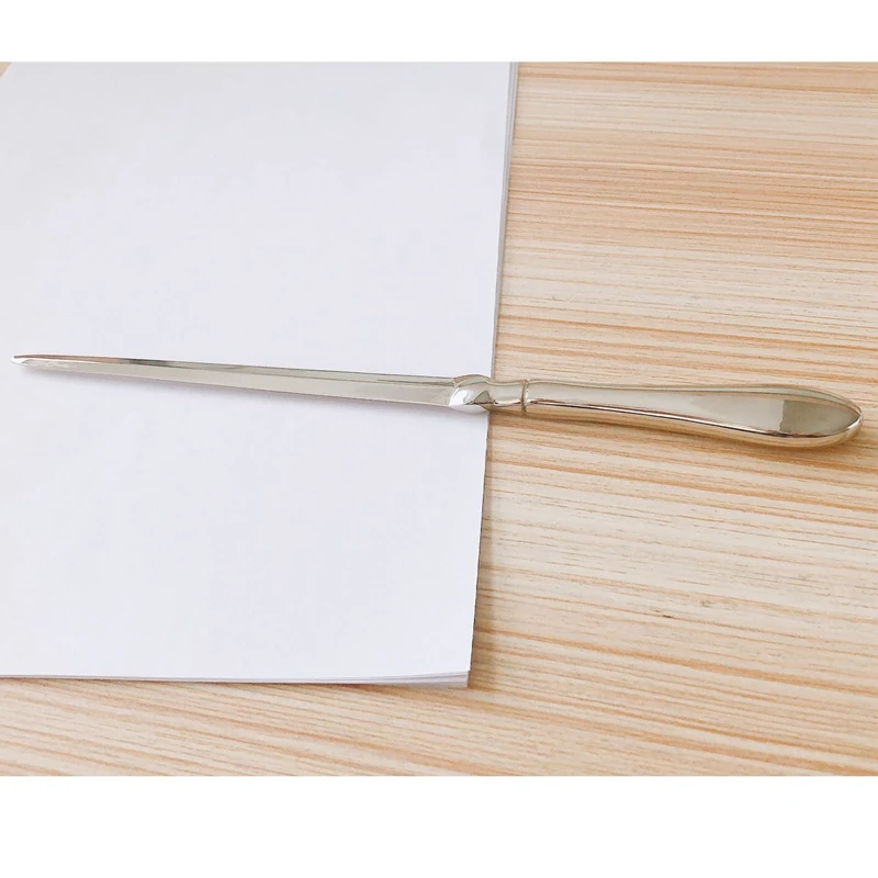 2 пачки открывалка для писем металлический нож для открывания конвертов, нож для резки бумаги, никелированный, 9 дюймов, серебристый