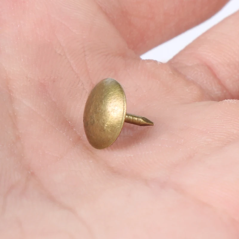 100pcs 9x9mm Antique Brass Bronze Upholstery Nail Jewelry Gift Wine Case Box Sofa Decorative Tack Stud Pushpin Doornail Hardware