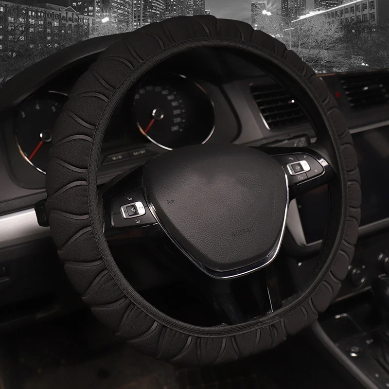 

2019 Ice Silk Elastic Type Car Steering Wheel Cover Universal Car Steering-wheel Cover New