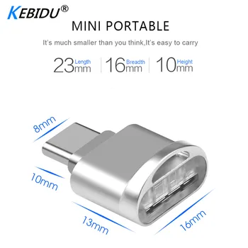 

Kebidu Portable USB 3.1 OTG Card Reader Type C Micro SD TF Flash Memory Card Reader Adapter Card Reader for Phone
