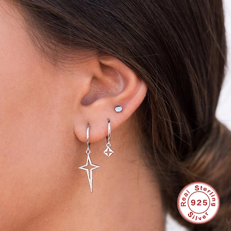 Star Studs Outline Star Stud Earrings Tiny Star Earrings Thin Gold Earrings  Simple Stud Earrings Dainty Stud Earrings 