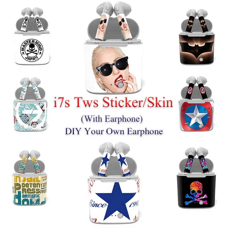 

Cool Design i7s Tws 3M PVC Material Sticker for i7s Bluetooth Wireless Earphone Skin