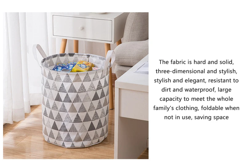 Large Capacity Foldable Laundry Basket Art Waterproof Children's Toy Basket Tunic Dirty Debris Multifunction Storage Basket