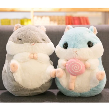 

40cm hamster toy cute hamster plush with blanket 3 in 1 multifunctional animal throw pillow hamster hand warm soft doll kid gift