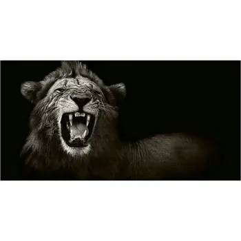 

5d diamond painting lion black background animal full square / round diamond mosaic animal canvas art embroidery decoration