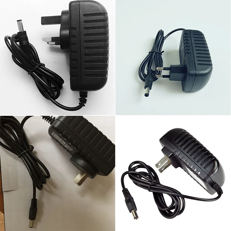 US/UK/EU/AU AC к DC 12V2A адаптер питания для CCTV рекордер камеры слежения микрофон со светодиодной подсветкой переключение 5,5 мм 2,1 мм Женский