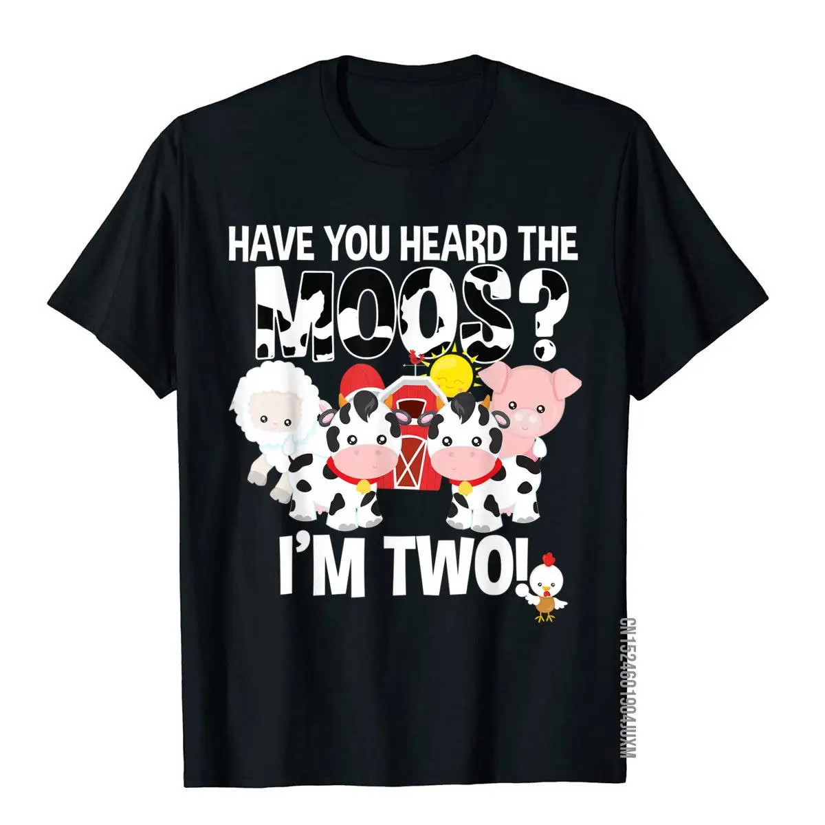 Have You Heard The Moos 2nd Birthday Farm Animals 2 Shirt__97A3217black