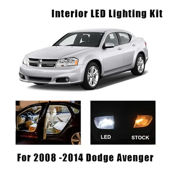 

9 Bulbs White Interior Canbus LED Car Map Dome Light Kit Fit For Dodge Avenger 2008-2011 2012 2013 2014 Trunk Cargo License Lamp