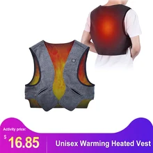 Унисекс согревающий жилет с подогревом Зимний Открытый USB Инфракрасный нагревательный жилет куртка Дальний инфракрасный нагревательный жилет Электрический теплый жилет