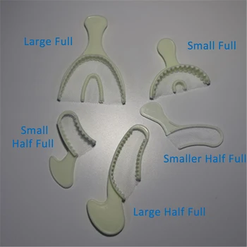 

100 Pieces High Quality Dental Equipment Teeth Plastic Dental Impression Tray With Net Bite Registration Trays