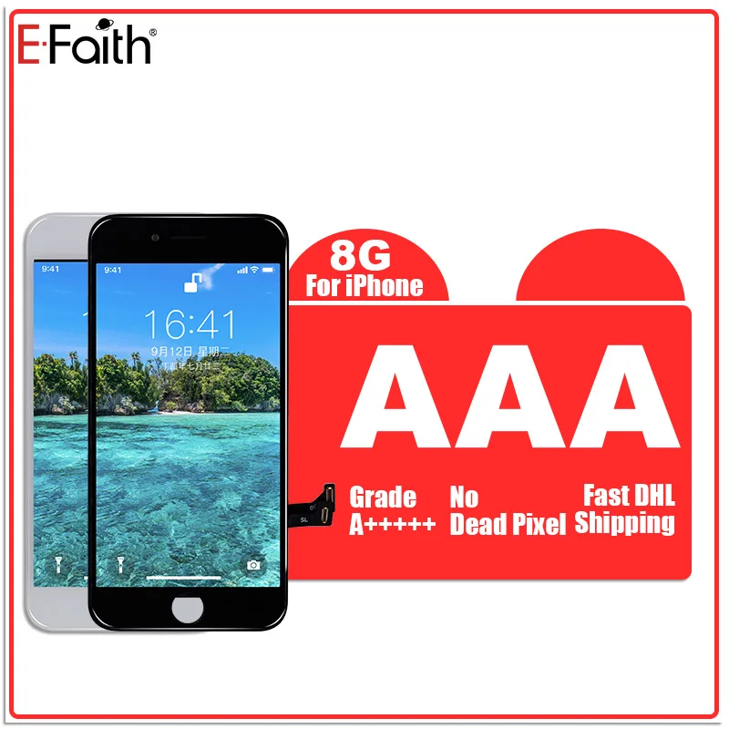 Горячая E-Faith10PCS/лот 4,7 дюймов ЖК-дисплей для iPhone 6S 7G 8G ЖК-экран с 3D сенсорным дигитайзером Замена DHL - Цвет: AAA 8G Half Color