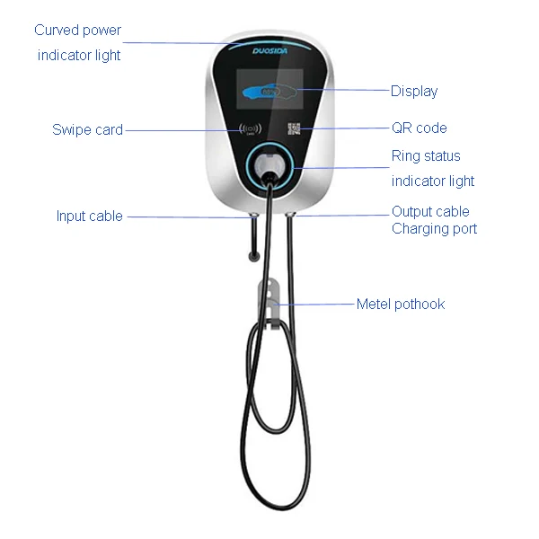 Электромобиль Ev зарядная станция 7 кВт настенная станция Duo sida мини зарядная точка 32А с привязкой