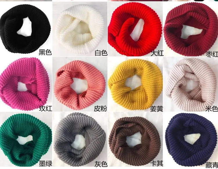 Winter Scarf Women Infinity Knitted Scarf Circle Neck Scarf women Super Chunky Loop Snood Unsex Solid Crochet 2