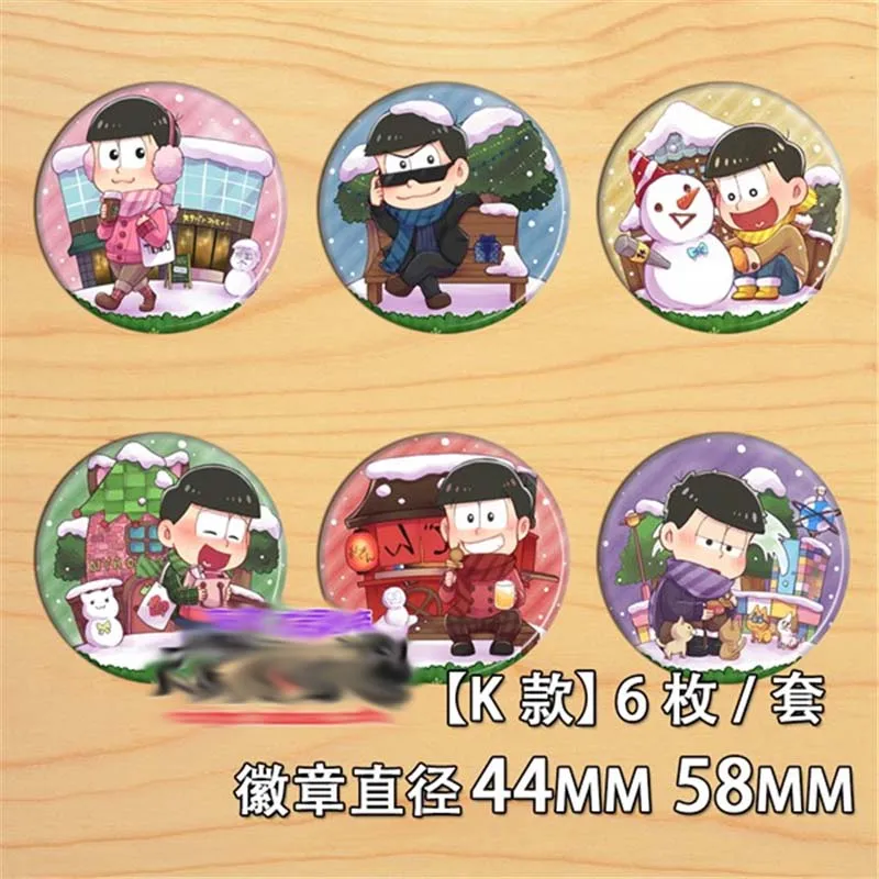 6 шт Аниме Osomatsu Сан-значок косплея брошь Osomatsusan Коллекционные Значки на рюкзак