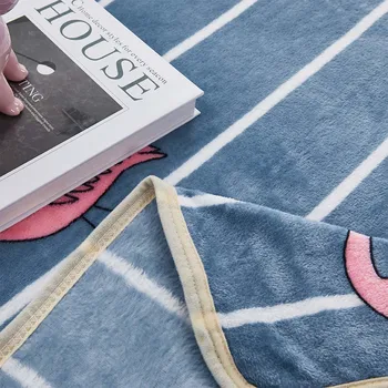 

YanTing Home Textile 100% Microfiber Fabric Flat Sheets Reactive Printing Flannel Protector Cover keep warm and comfortable