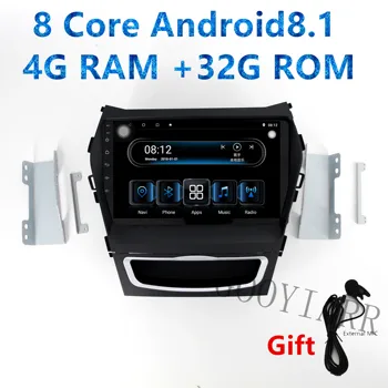 شراء1din Android8.1 راديو ستيريو بالسيارة 8 الأساسية 4 + 32 مشغل وسائط متعددة لشركة هيونداي Ix45 سانتا في مع نظام تحديد المواقع والملاحة BT واي فاي