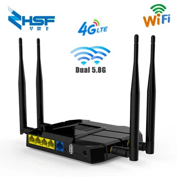 

1200Mbps wireless router 2.4G 5G gigabit router with SIM card slot 11AC gigabit external antenna wifi repeater mesh Wi-Fi LTE