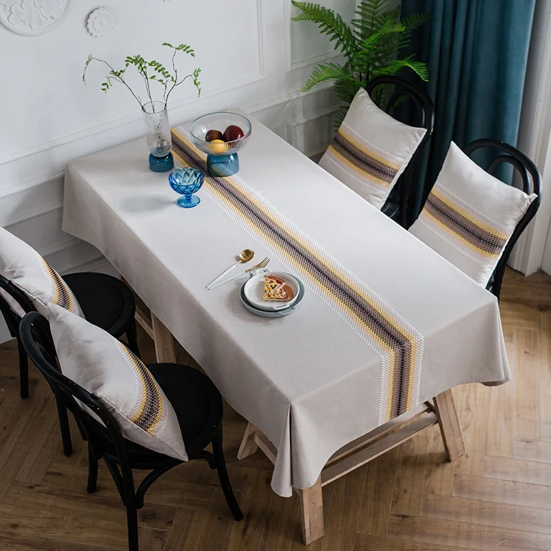 Rectangular Table Cloth Tassel Tablecloth imitation linen tablecloth Tablecloths Dining Table Cover mantel mesa coffee table