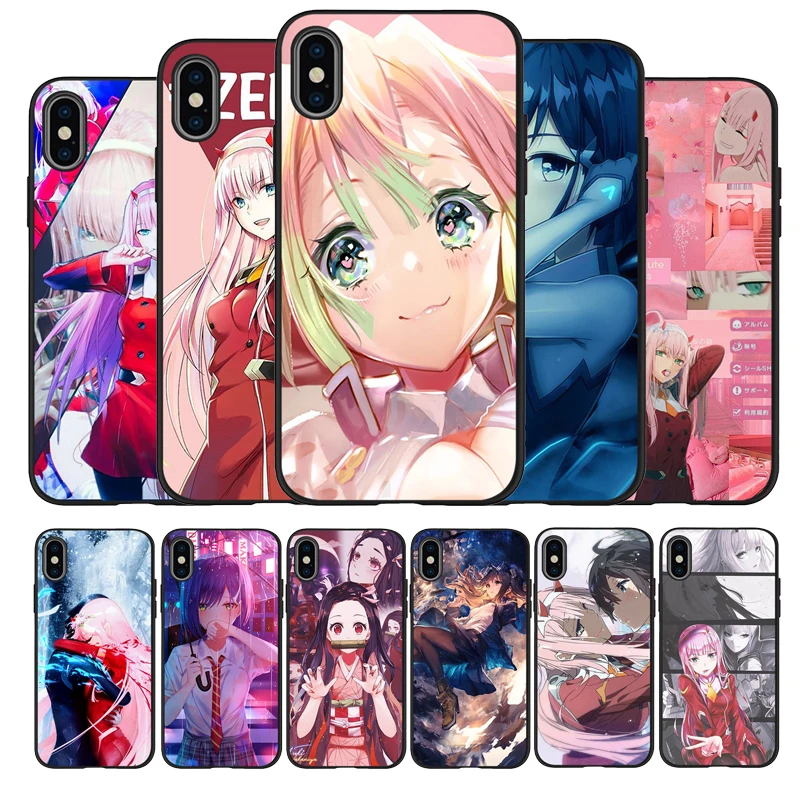 Babaite Franxx Anime Black TPU Silicone Soft Phone Case For iPhone 11