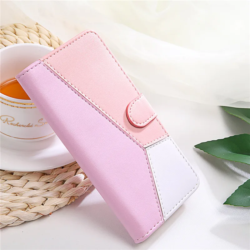 Роскошный кожаный, в виде бумажника, Магнитный Флип-телефон чехол для iPhone 7 8 чехол для iPhone 11 Pro XS MAX XR X 5 5S se 6 s 6s Plus чехол - Цвет: Pink