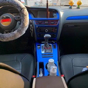 

For Audi A4 B8 2008-2016 Interior Central Control Panel Door Handle 3D/5D Carbon Fiber Stickers Decals Car styling Accessorie